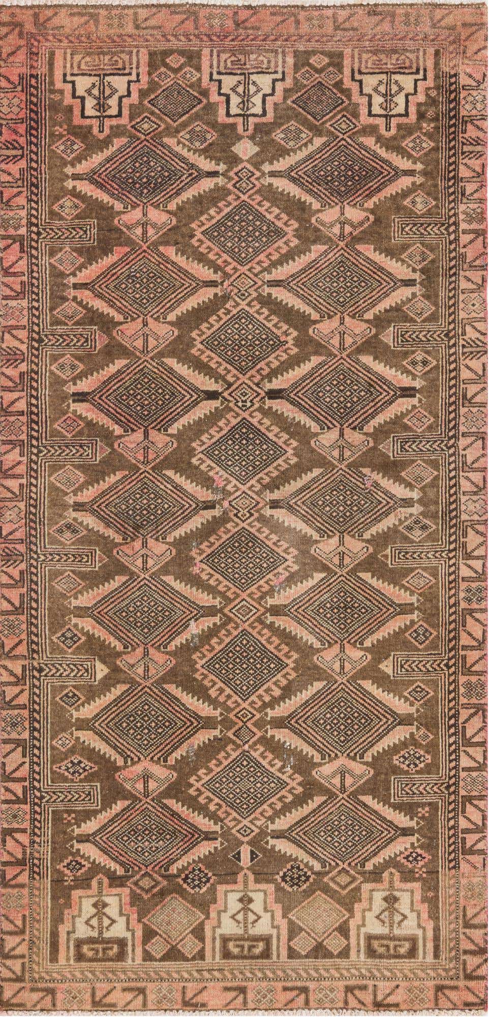 2' 7 x 5' 3 Hand Knotted Ultra Vintage Persian Wool Rug