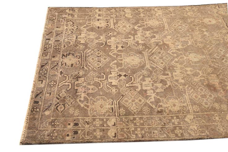 Detail image of 3' 9 x 6' 8 Hand Knotted Ultra Vintage Persian Wool Rug