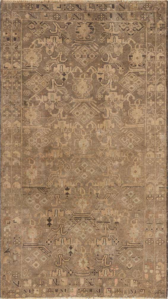 3' 9 x 6' 8 Hand Knotted Ultra Vintage Persian Wool Rug