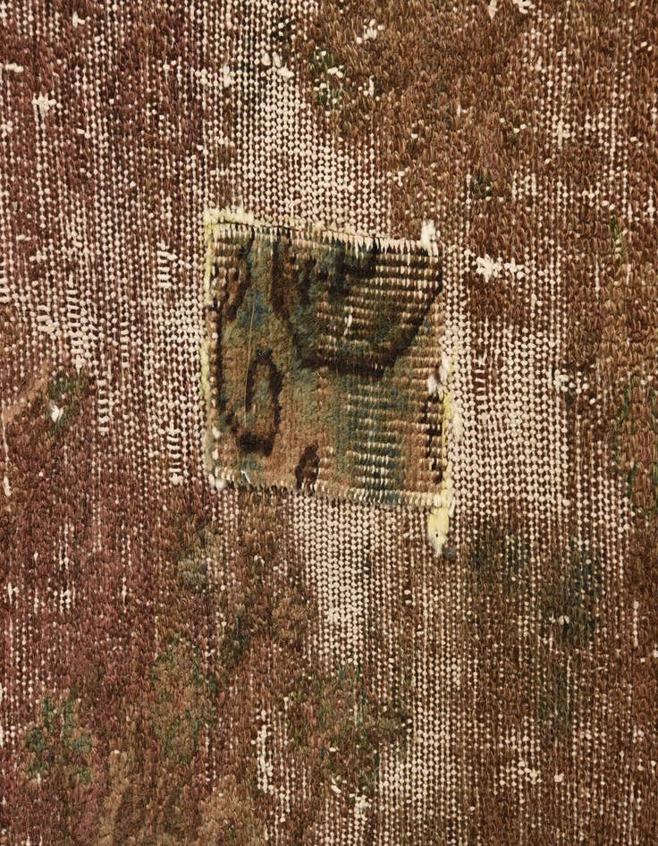 Detail image of 6' 5 x 9'  Hand Knotted Ultra Vintage Persian Wool Rug