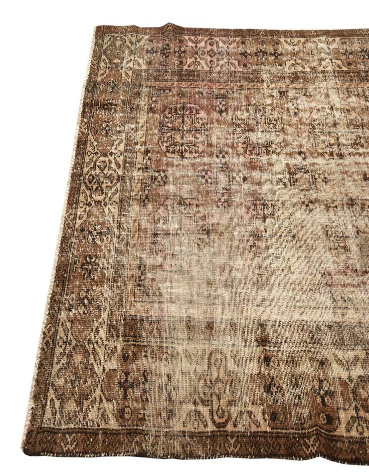 Detail image of 4' 10 x 9' 5  Hand Knotted Ultra Vintage Persian Wool Rug