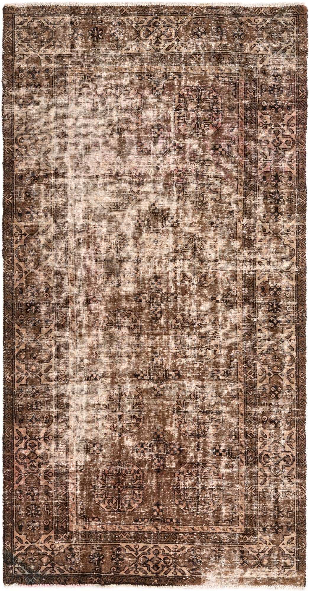 4' 10 x 9' 5 Hand Knotted Ultra Vintage Persian Wool Rug