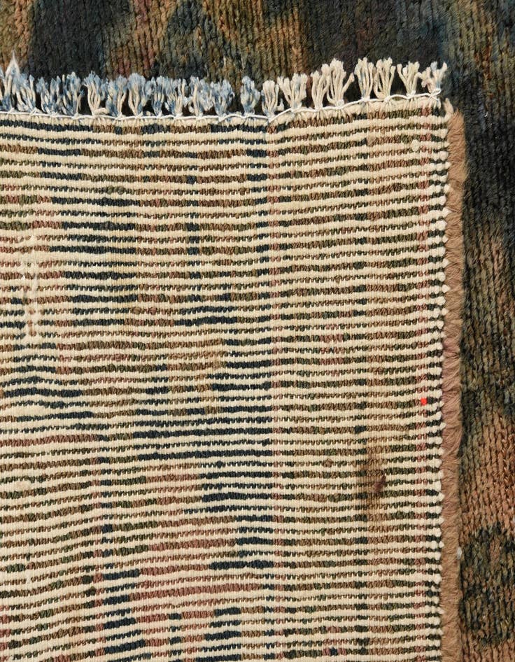 Detail image of 4' 6 x 7'  Hand Knotted Ultra Vintage Persian Wool Rug