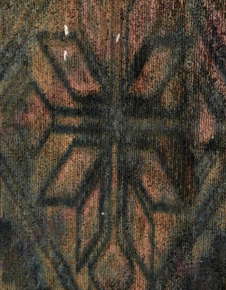 Detail image of 4' 6 x 7'  Hand Knotted Ultra Vintage Persian Wool Rug