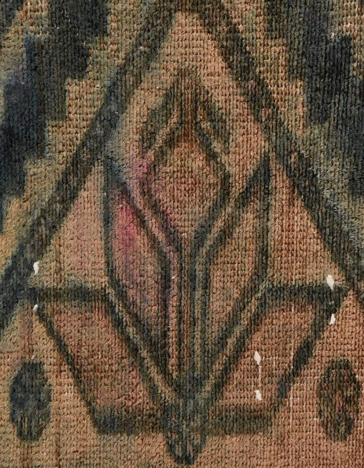 Detail image of 4' 6 x 7'  Hand Knotted Ultra Vintage Persian Wool Rug