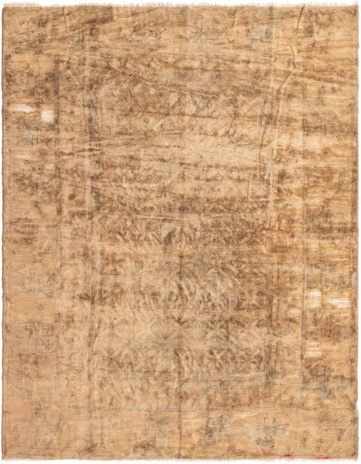 Detail image of 5' 6 x 7' 6 Hand Knotted Ultra Vintage Persian Wool Rug