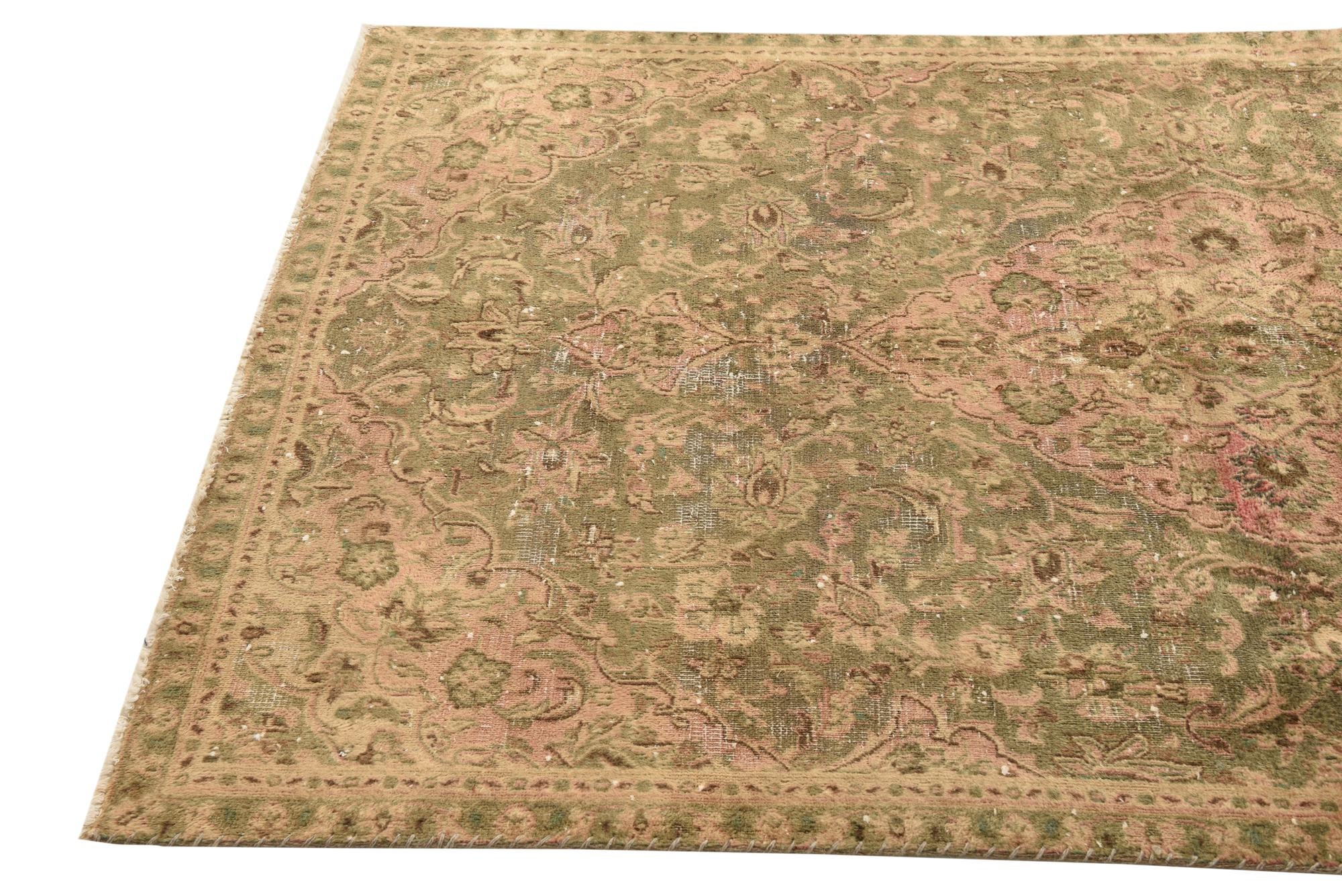 4' 4 x 7' 5 Hand Knotted Ultra Vintage Persian Wool Rug