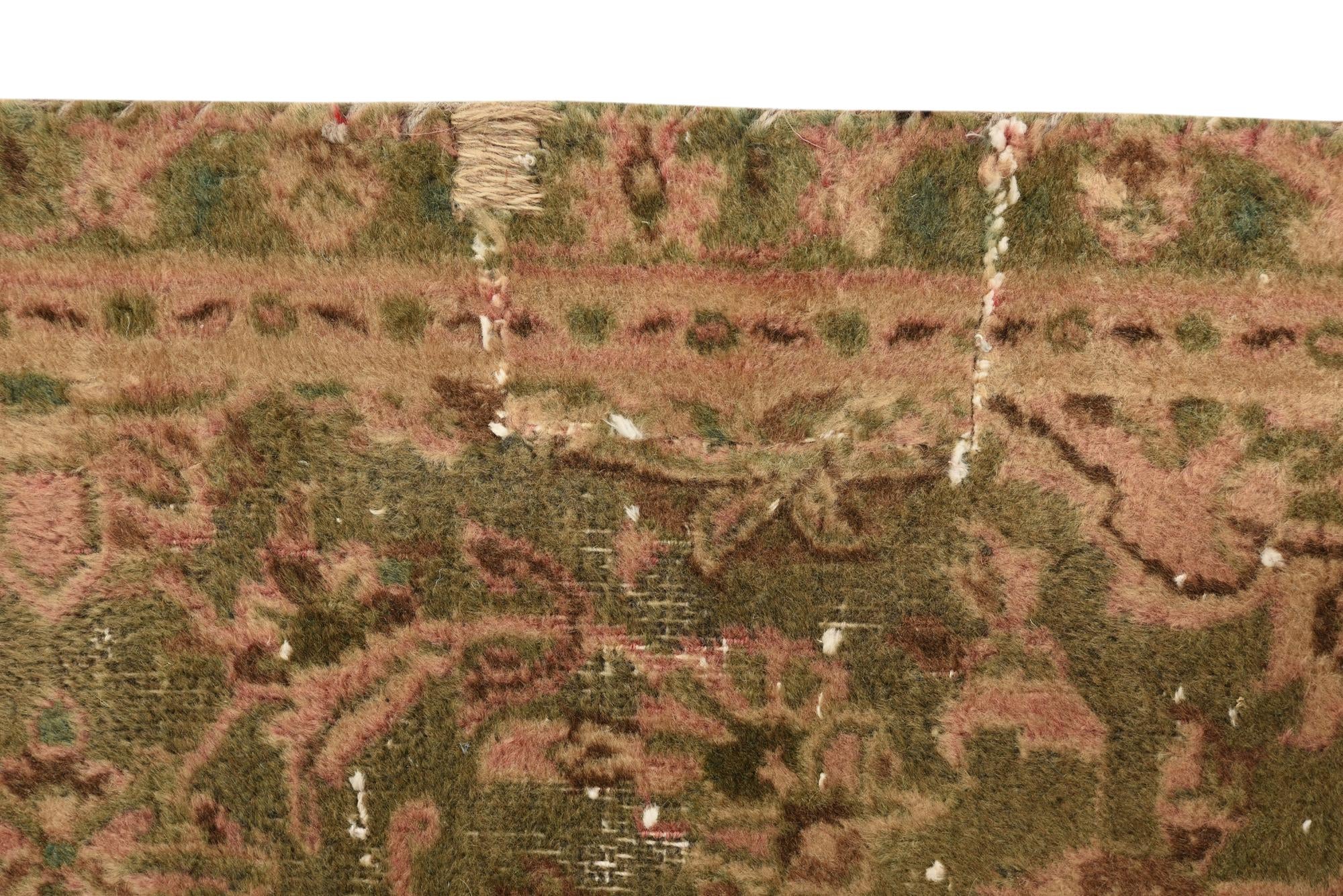 4' 4 x 7' 5 Hand Knotted Ultra Vintage Persian Wool Rug