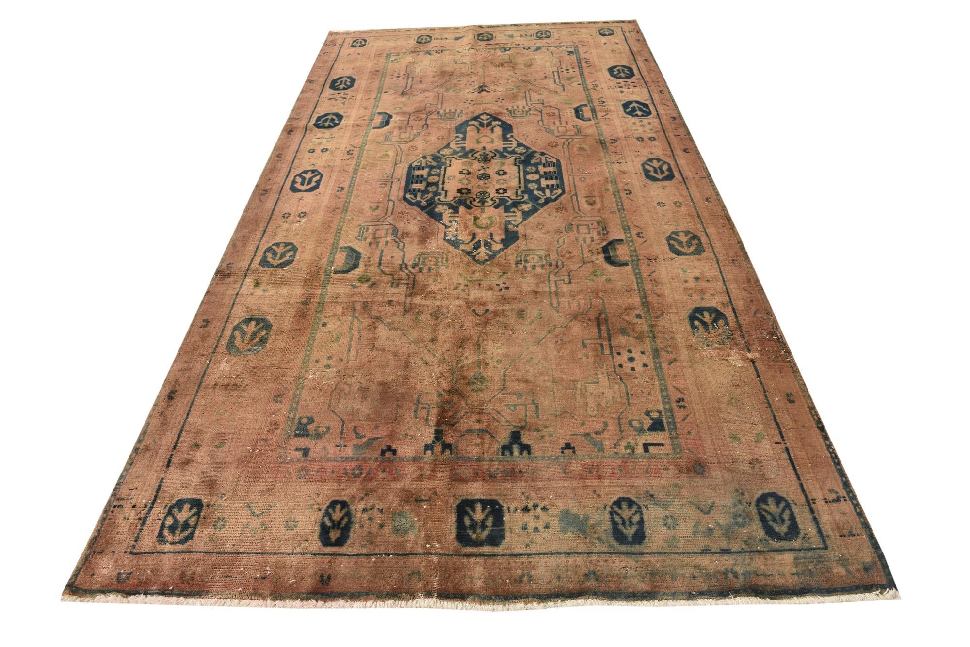 5' 6 x 10' 9 Hand Knotted Ultra Vintage Persian Wool Rug