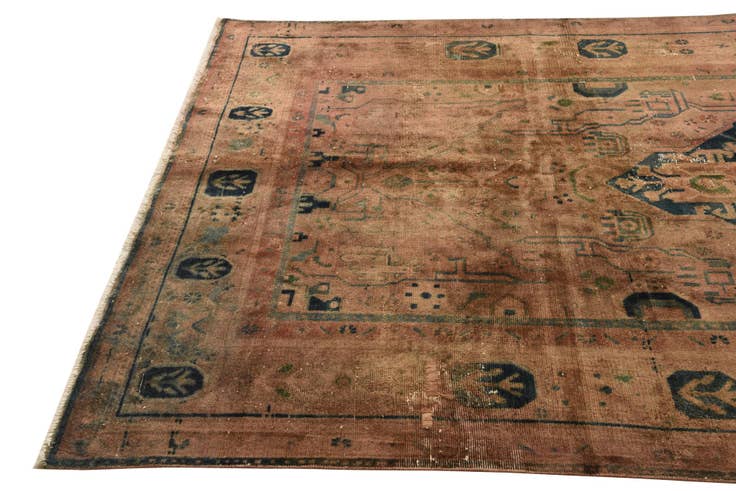 Detail image of 5' 6 x 10' 9 Hand Knotted Ultra Vintage Persian Wool Rug