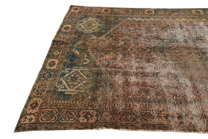5' 9 x 8' 2 Hand Knotted Ultra Vintage Persian Wool Rug
