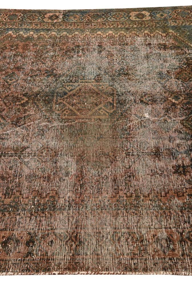 5' 9 x 8' 2 Hand Knotted Ultra Vintage Persian Wool Rug
