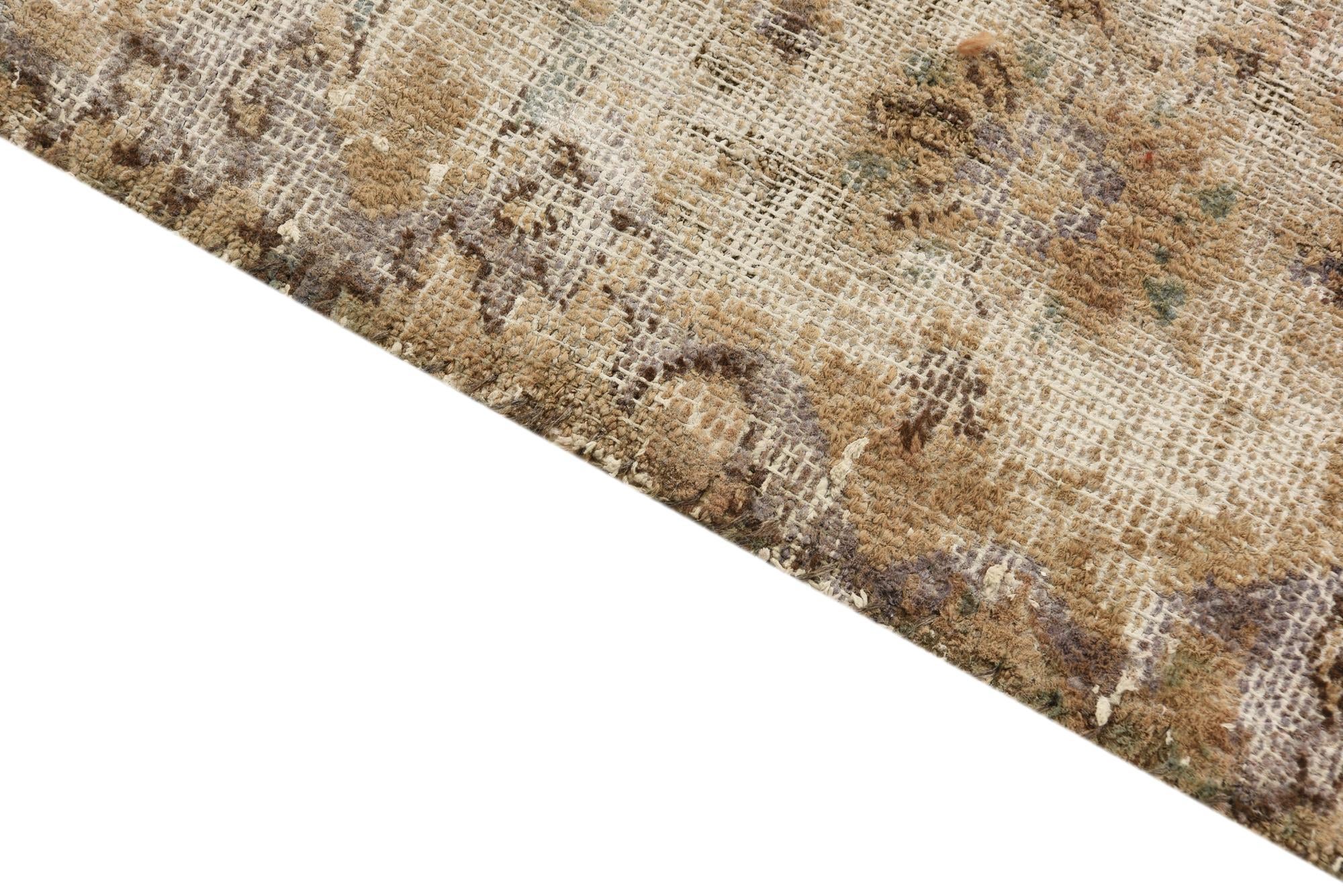 3' 7 x 6' 5 Hand Knotted Ultra Vintage Persian Wool Rug
