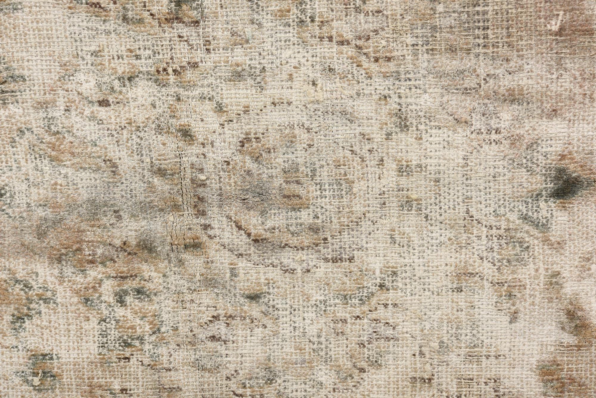 3' 7 x 6' 5 Hand Knotted Ultra Vintage Persian Wool Rug