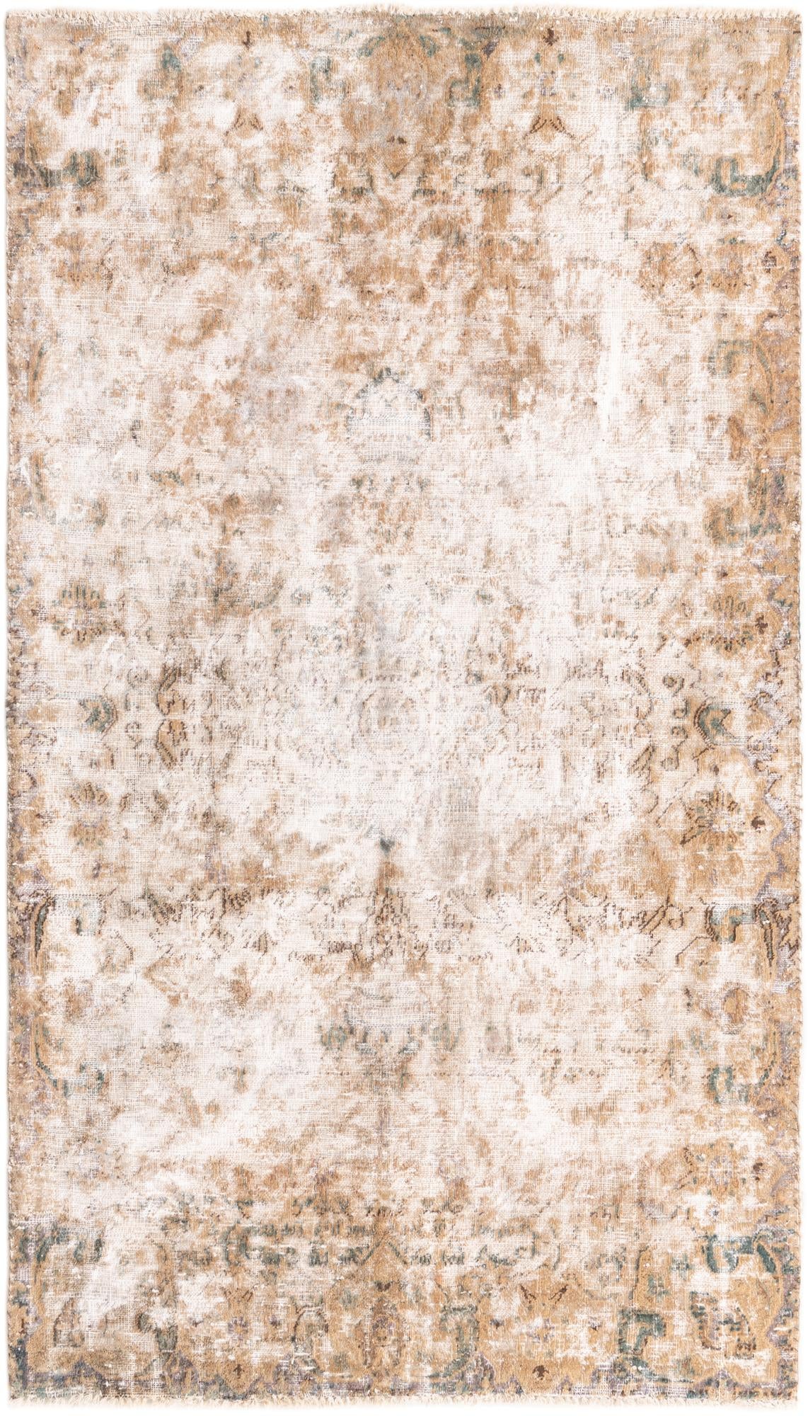 3' 7 x 6' 5 Hand Knotted Ultra Vintage Persian Wool Rug