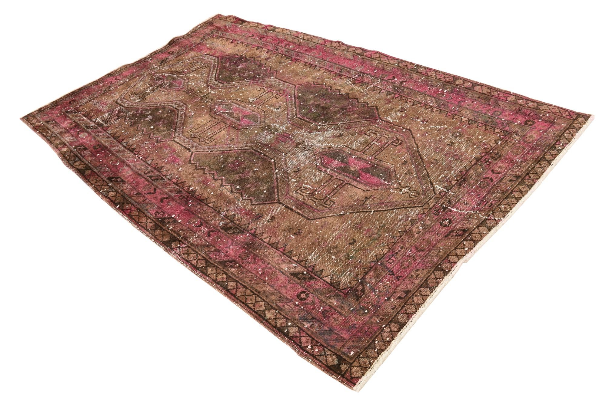 145cm x 235cm anudado a mano Ultra Vintage Alfombra Persa Lana