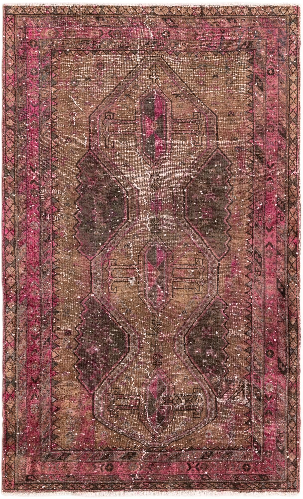 145cm x 235cm anudado a mano Ultra Vintage Alfombra Persa Lana