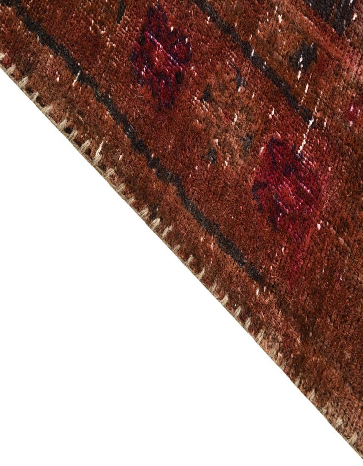 Detail image of 4' 6 x 6' 4  Hand Knotted Ultra Vintage Persian Wool Rug