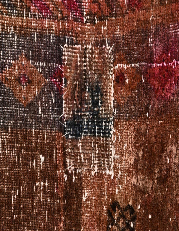 Detail image of 4' 6 x 6' 4  Hand Knotted Ultra Vintage Persian Wool Rug