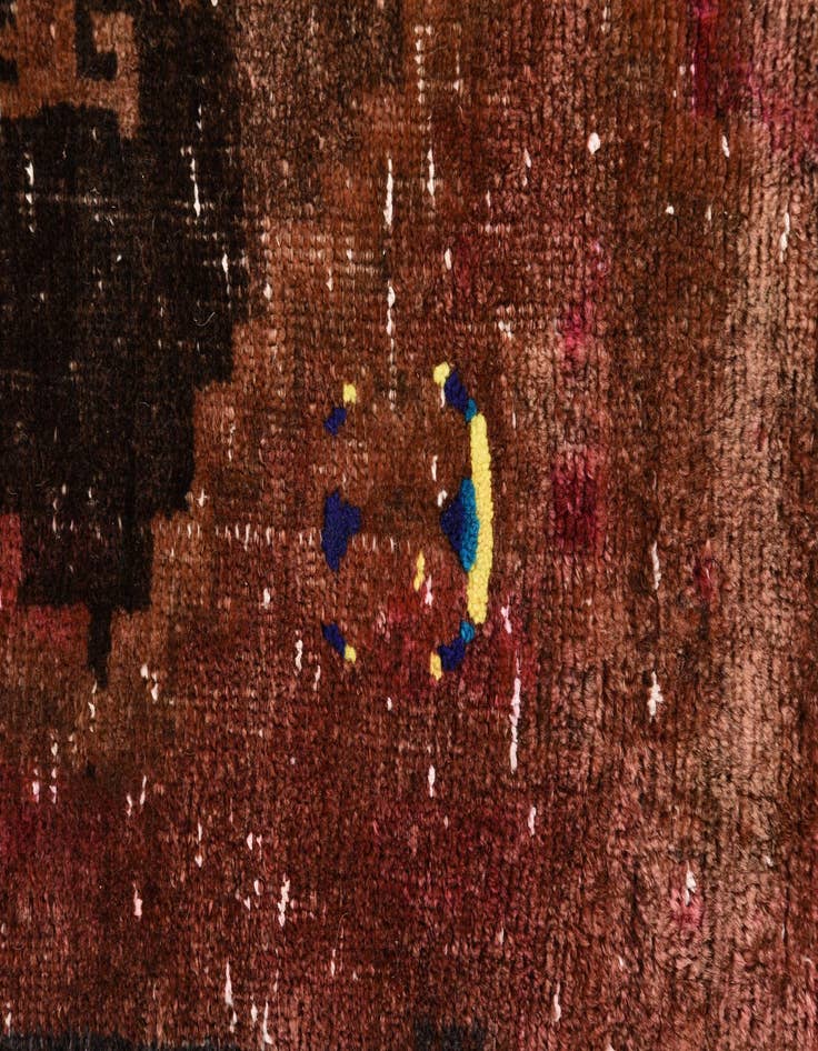 Detail image of 4' 6 x 6' 4  Hand Knotted Ultra Vintage Persian Wool Rug