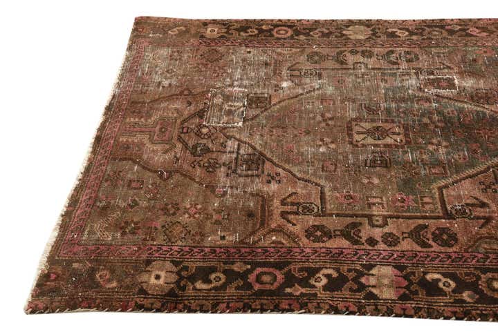 4' x 5' 9 Hand Knotted Ultra Vintage Persian Wool Rug