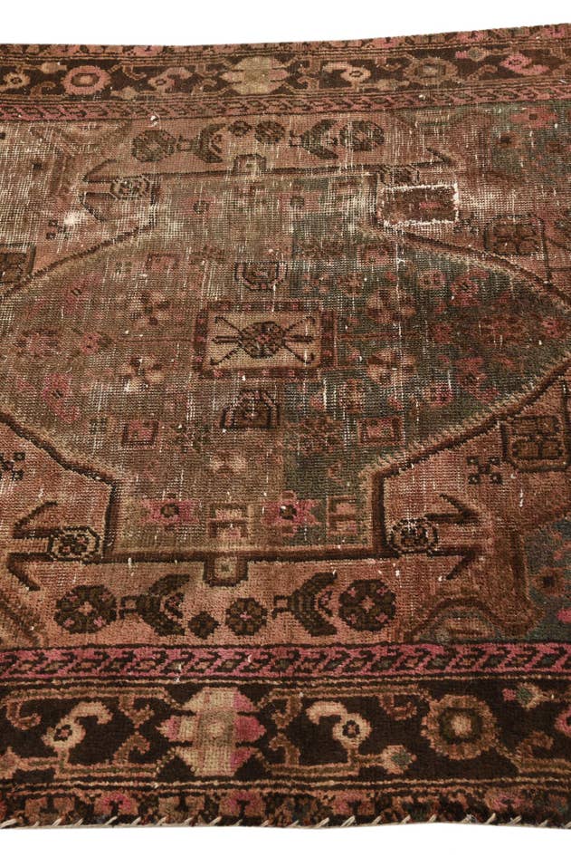 Detail image of 4' x 5' 9 Hand Knotted Ultra Vintage Persian Wool Rug