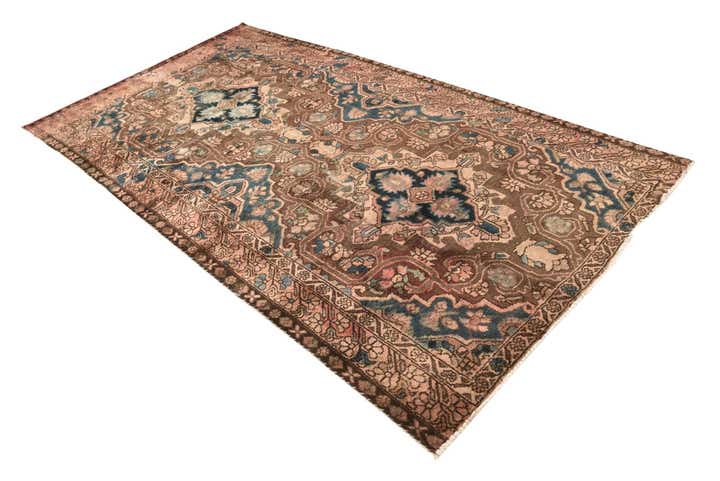 5' x 9' 5 Hand Knotted Ultra Vintage Persian Wool Rug