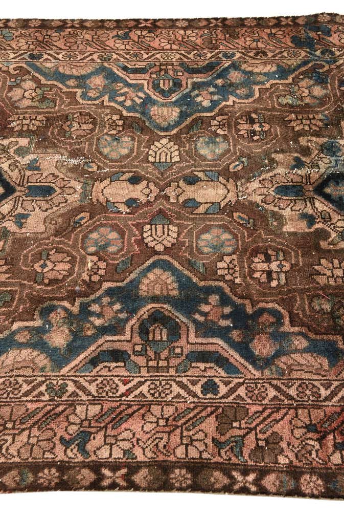 5' x 9' 5 Hand Knotted Ultra Vintage Persian Wool Rug