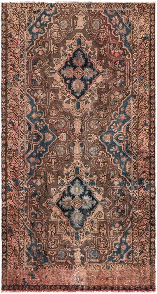 5' x 9' 5 Hand Knotted Ultra Vintage Persian Wool Rug