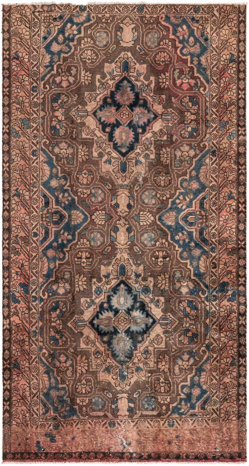 Detail image of 5' x 9' 5 Hand Knotted Ultra Vintage Persian Wool Rug