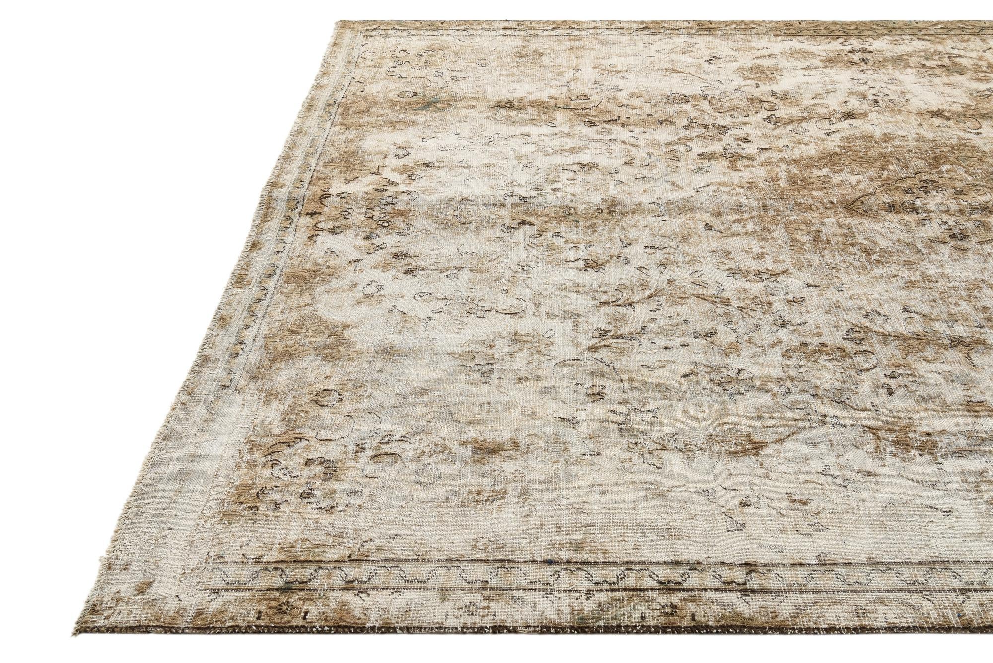 7' 1 x 10' 4 Hand Knotted Ultra Vintage Persian Wool Rug