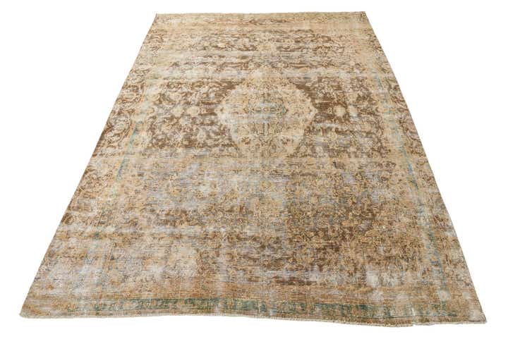 8' 7 x 12' 4 Hand Knotted Ultra Vintage Persian Wool Rug
