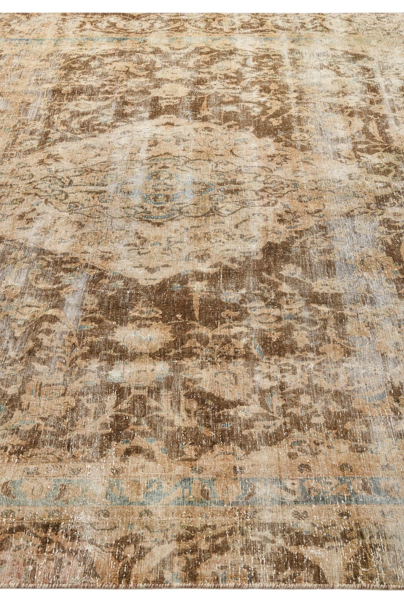 8' 7 x 12' 4 Hand Knotted Ultra Vintage Persian Wool Rug