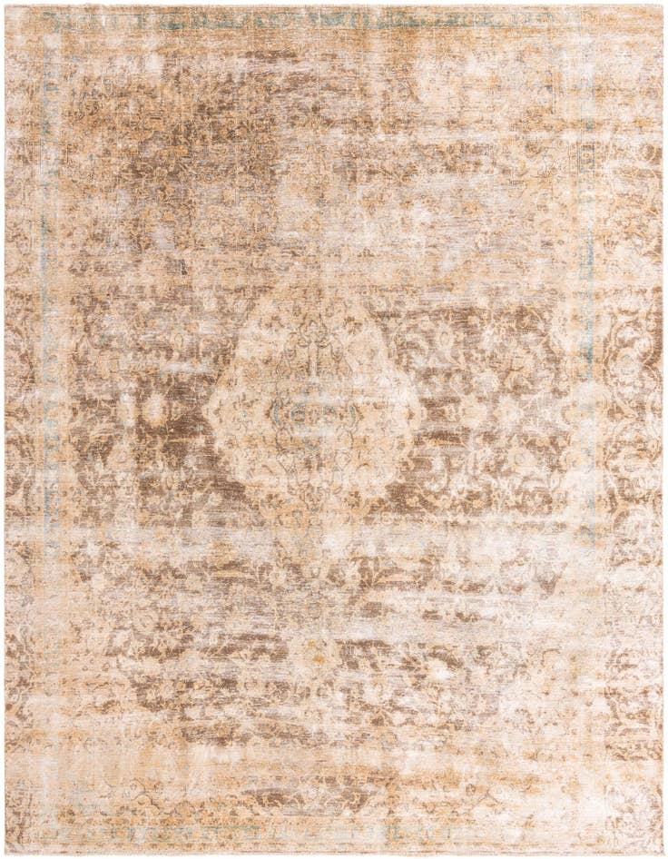 Detail image of 8' 7 x 12' 4 Hand Knotted Ultra Vintage Persian Wool Rug