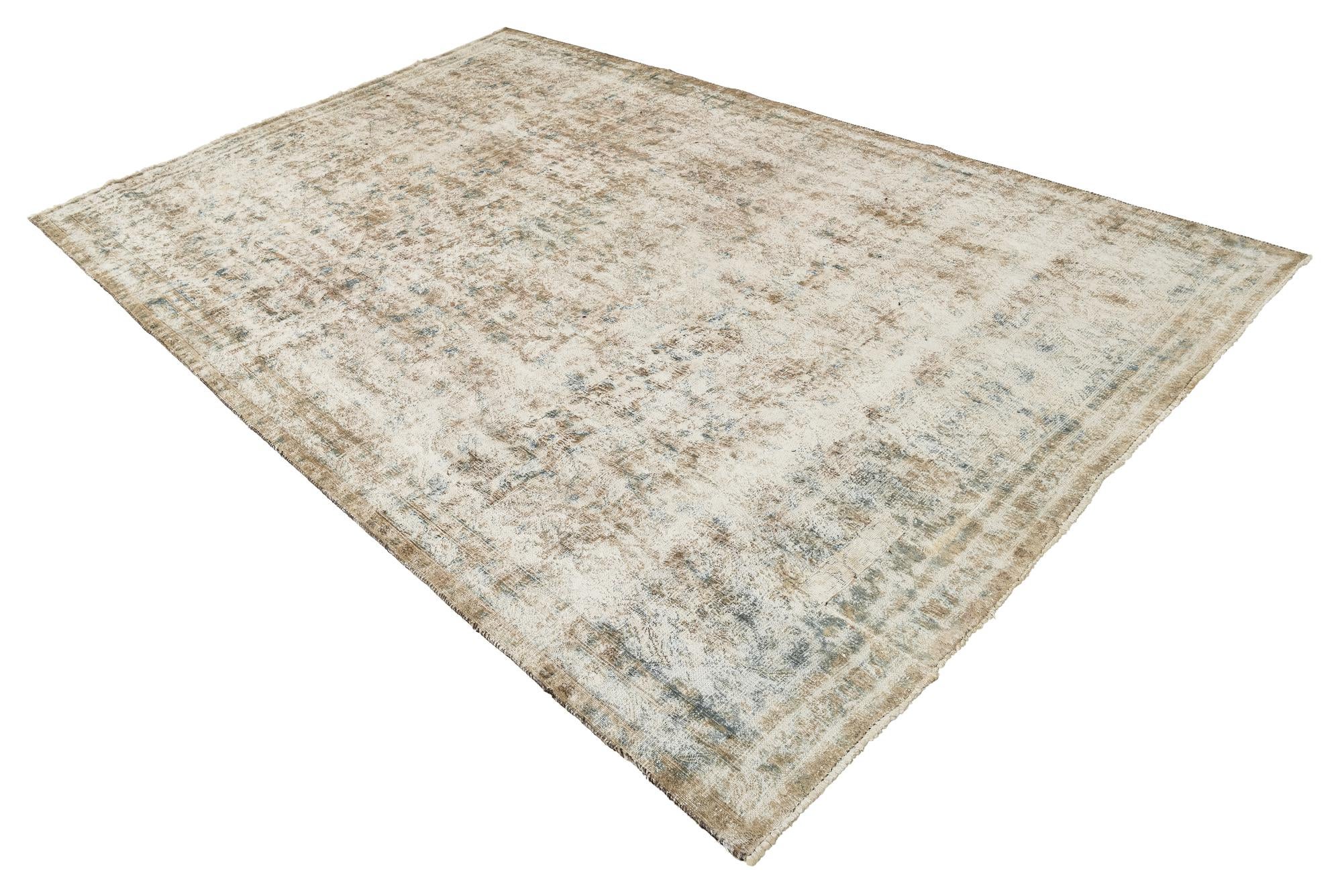 6' 10 x 11' Hand Knotted Ultra Vintage Persian Wool Rug