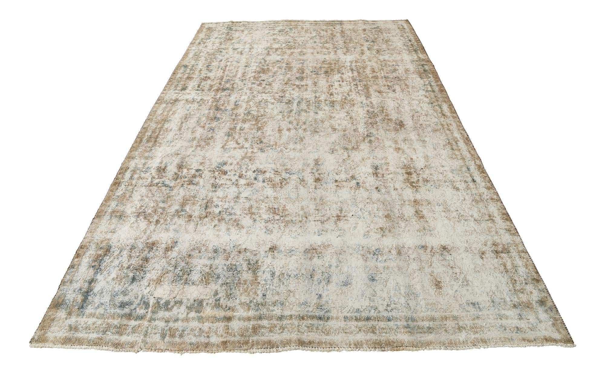 6' 10 x 11' Hand Knotted Ultra Vintage Persian Wool Rug