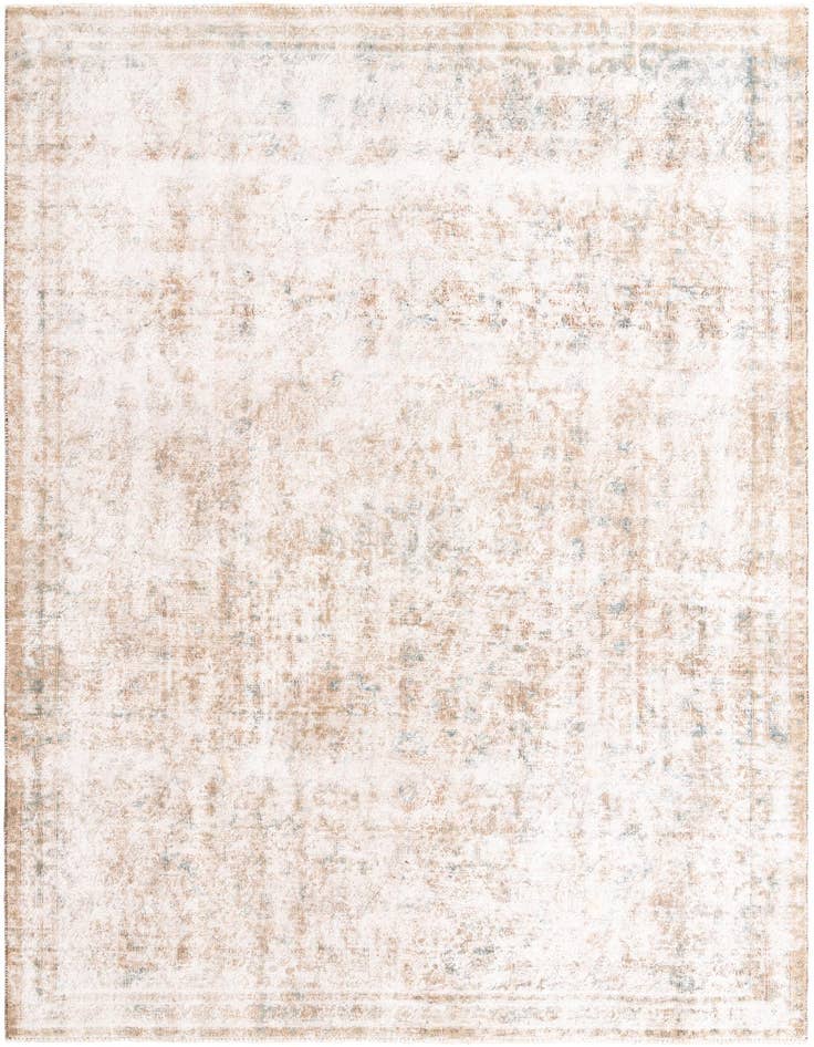Detail image of 6' 10 x 11' Hand Knotted Ultra Vintage Persian Wool Rug