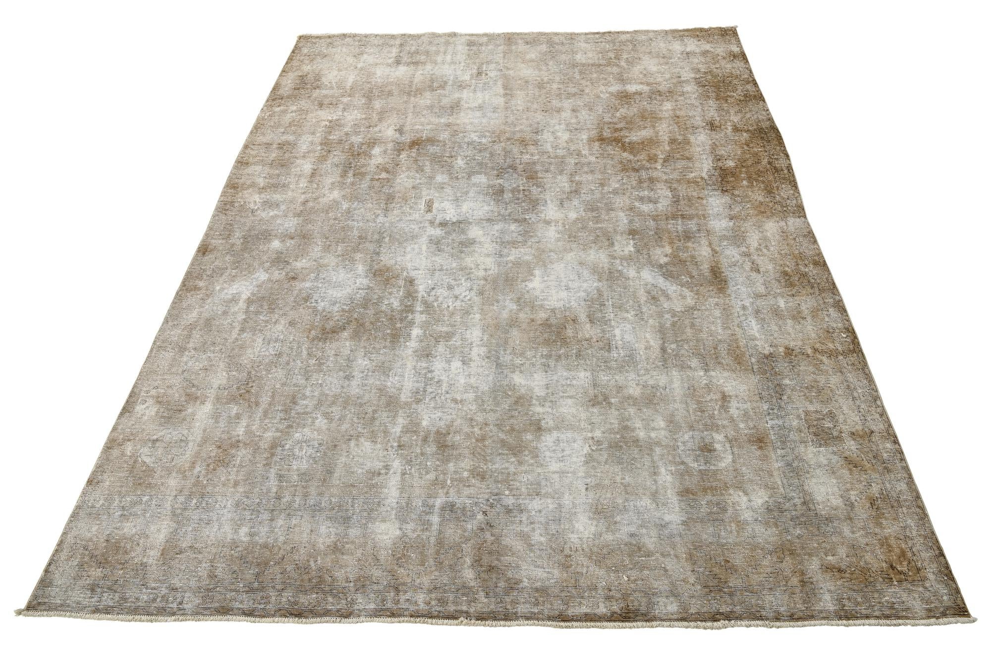 8' 7 x 12' Hand Knotted Ultra Vintage Persian Wool Rug