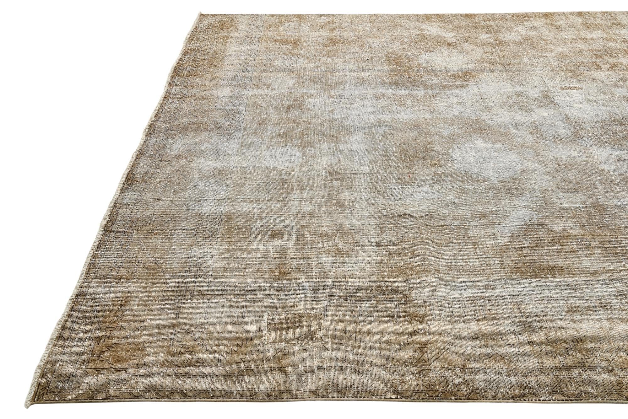 8' 7 x 12' Hand Knotted Ultra Vintage Persian Wool Rug