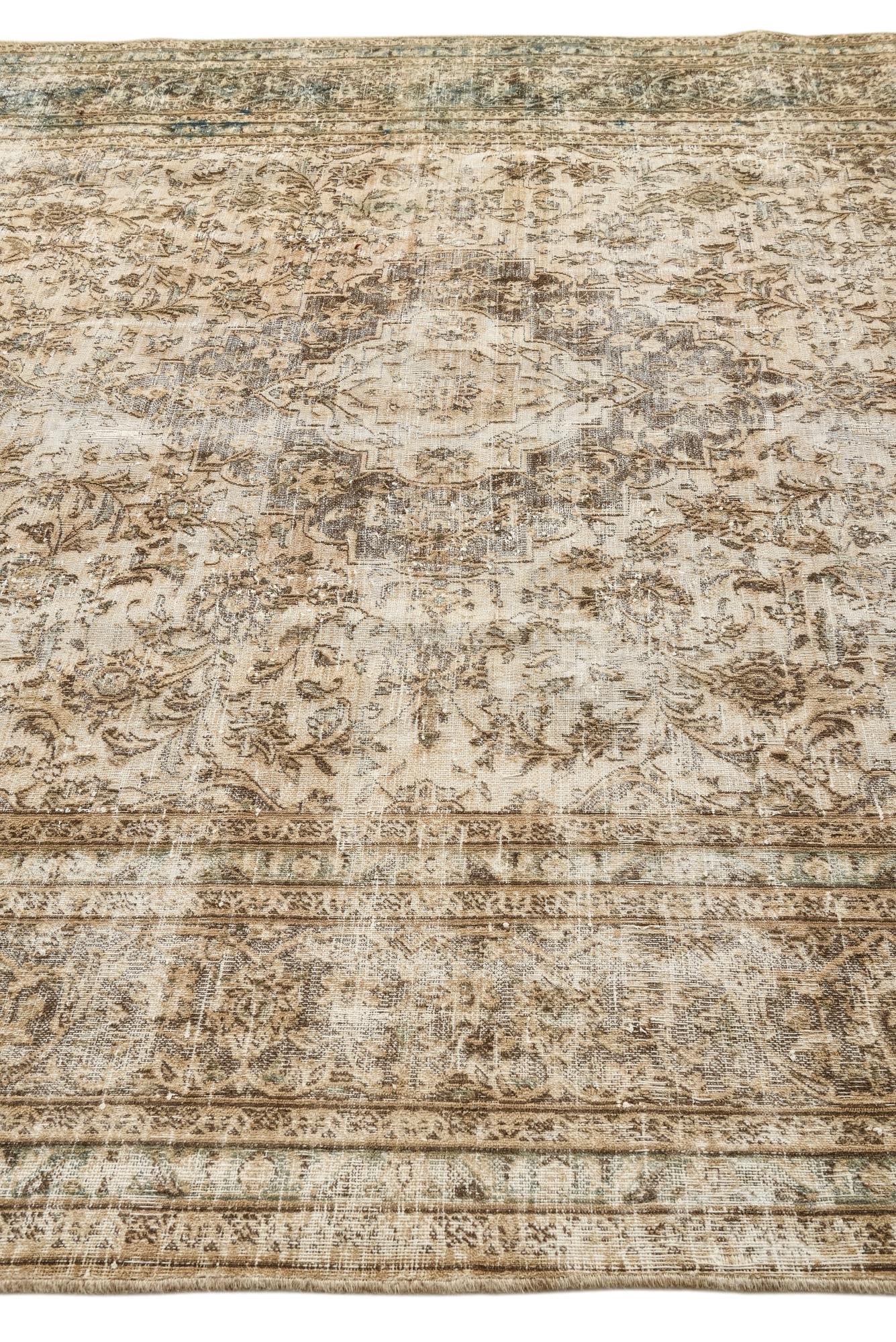8' x 11' Hand Knotted Ultra Vintage Persian Wool Rug