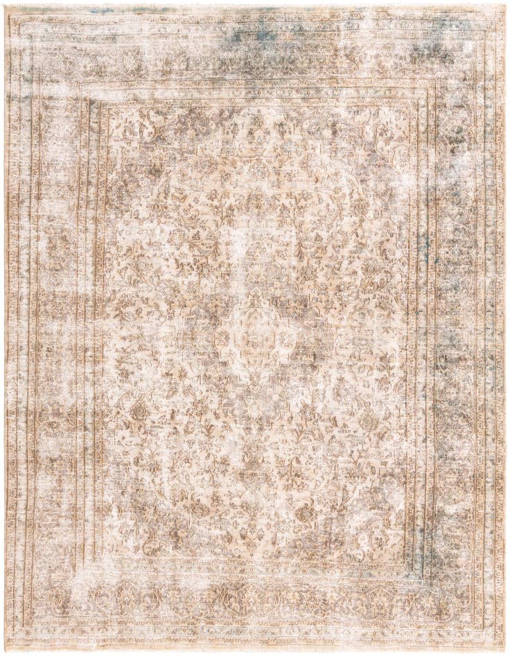 Detail image of 8' x 11' Hand Knotted Ultra Vintage Persian Wool Rug