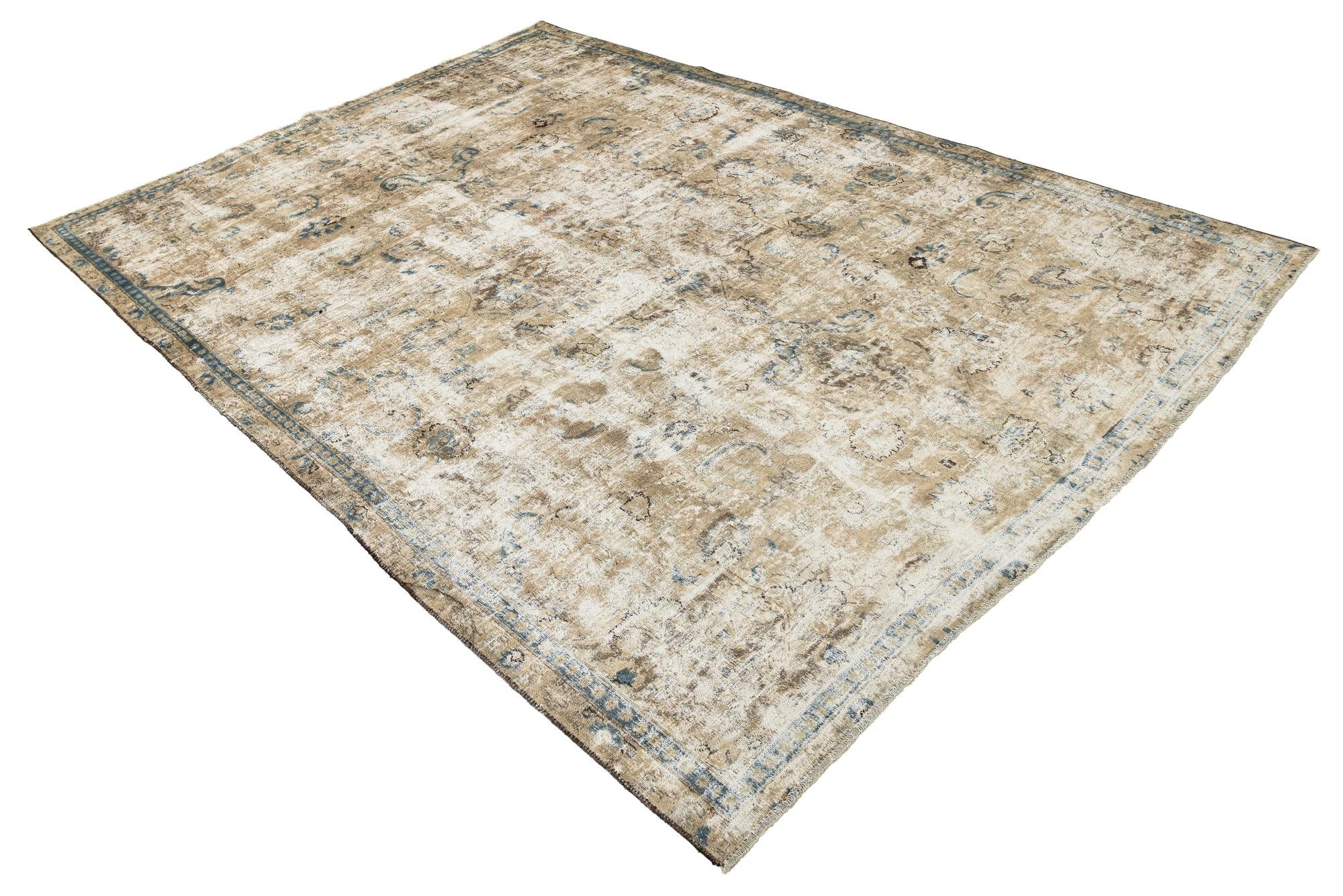 7' x 10' 2 Hand Knotted Ultra Vintage Persian Wool Rug
