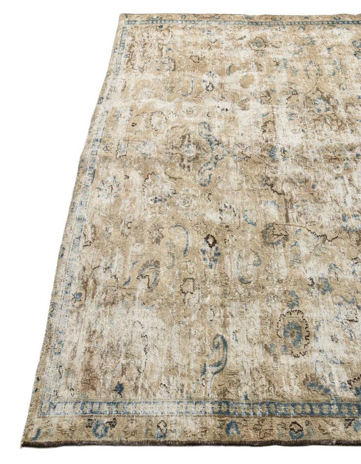 Detail image of 7' x 10' 2  Hand Knotted Ultra Vintage Persian Wool Rug
