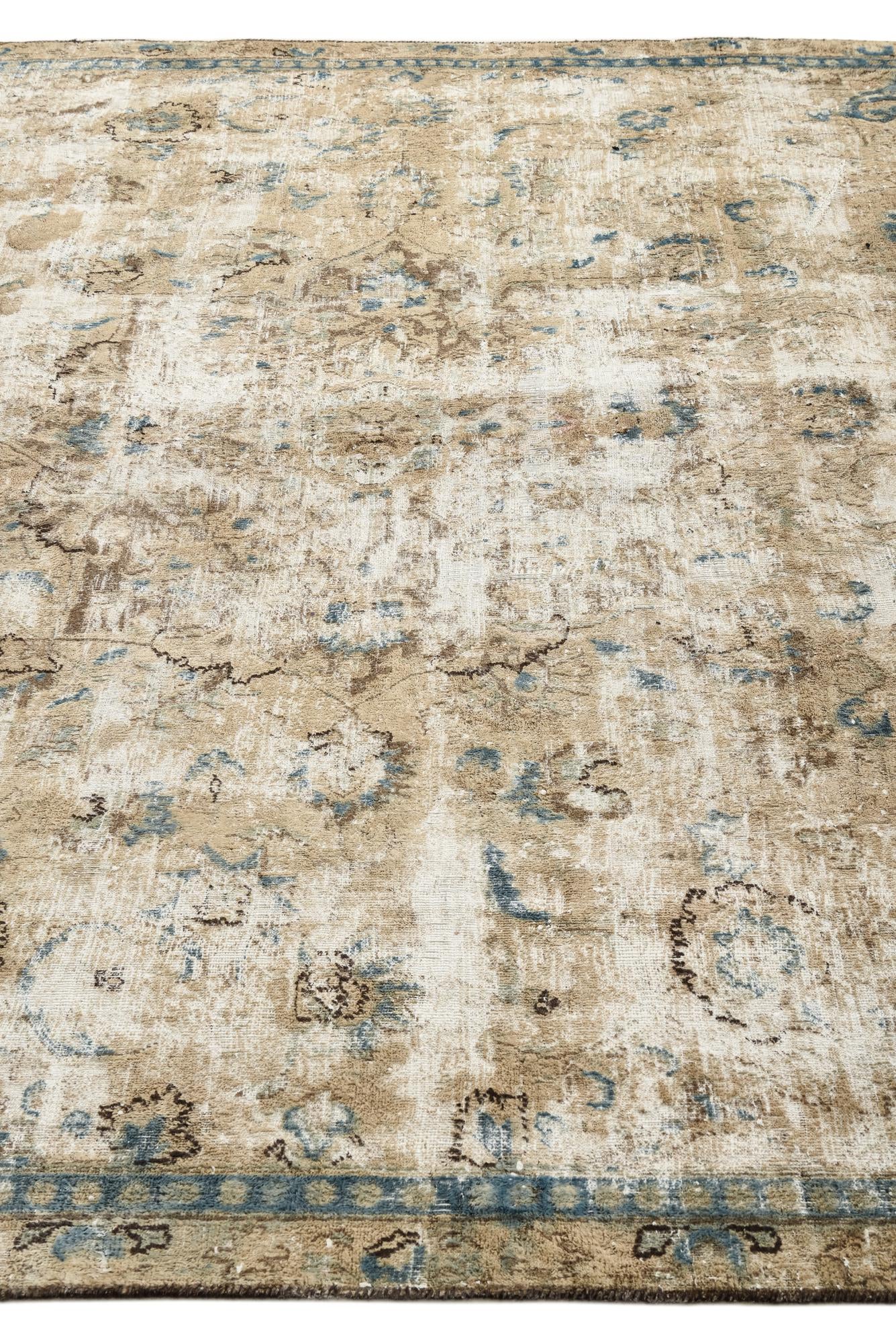 7' x 10' 2 Hand Knotted Ultra Vintage Persian Wool Rug
