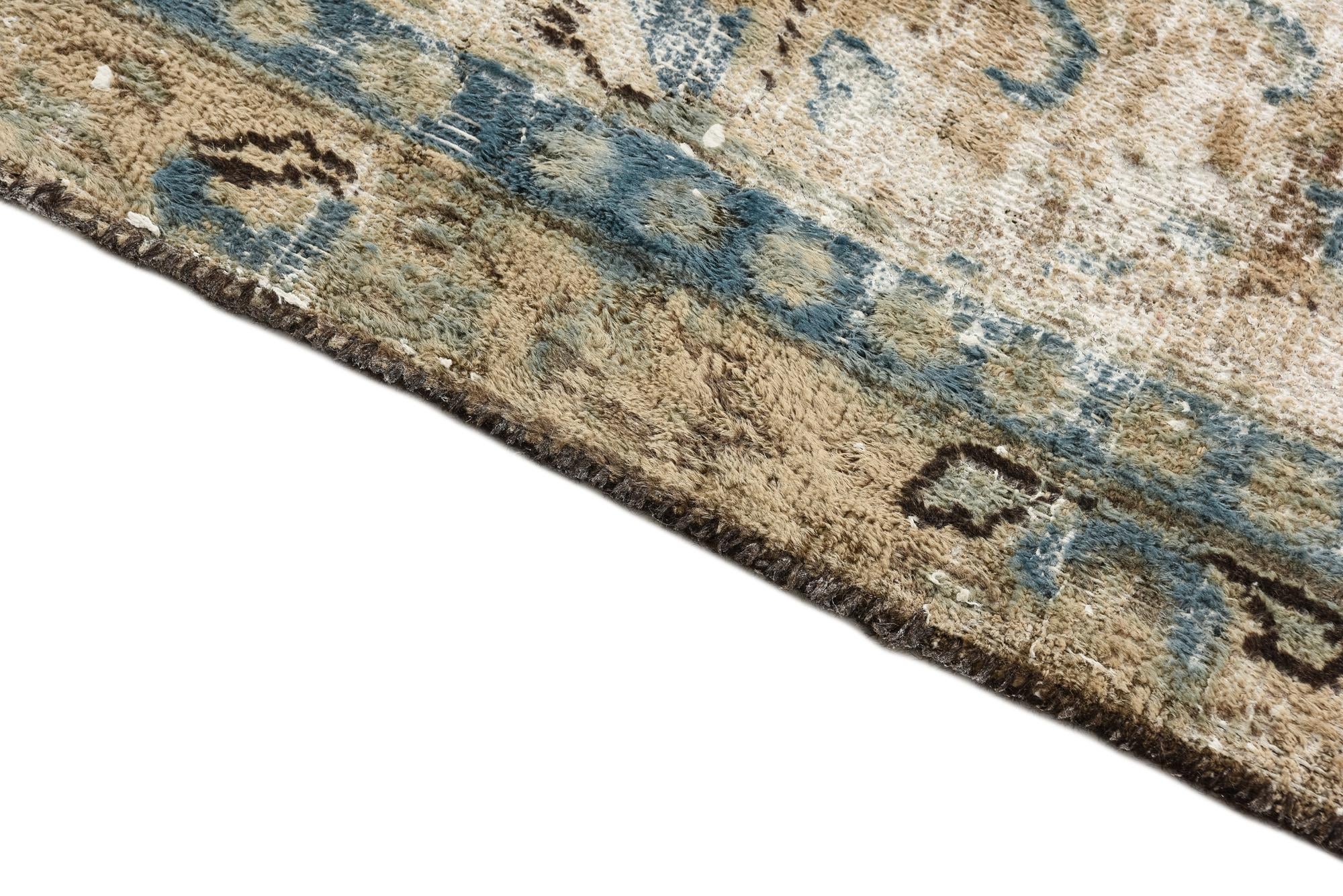 7' x 10' 2 Hand Knotted Ultra Vintage Persian Wool Rug