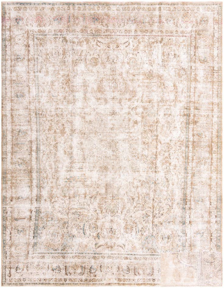 Detail image of 9' 3 x 13' 7 Hand Knotted Ultra Vintage Persian Wool Rug