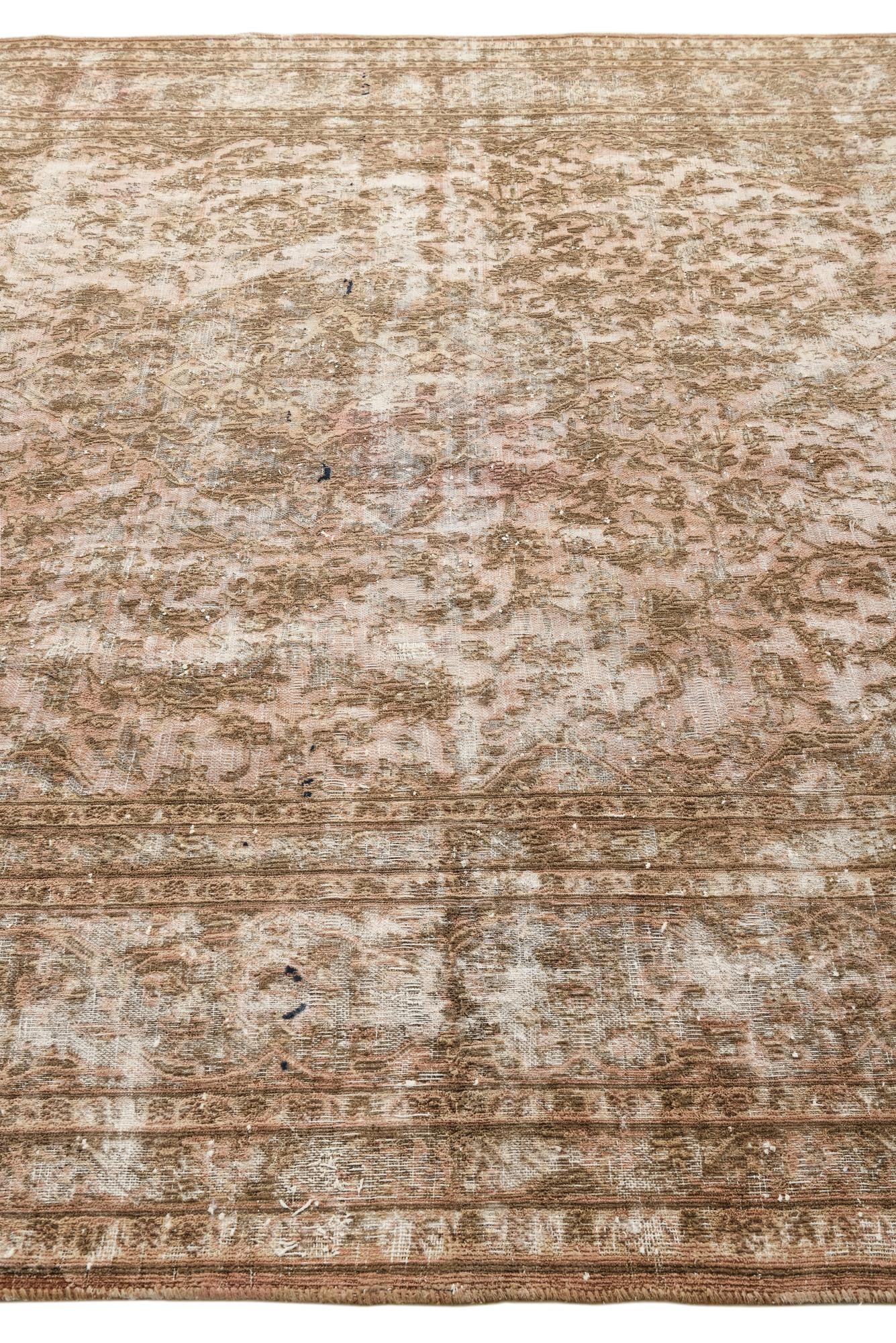9' 3 x 12' 3 Hand Knotted Ultra Vintage Persian Wool Rug