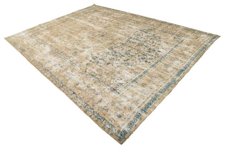 9' 3 x 12' 3 Hand Knotted Ultra Vintage Persian Wool Rug