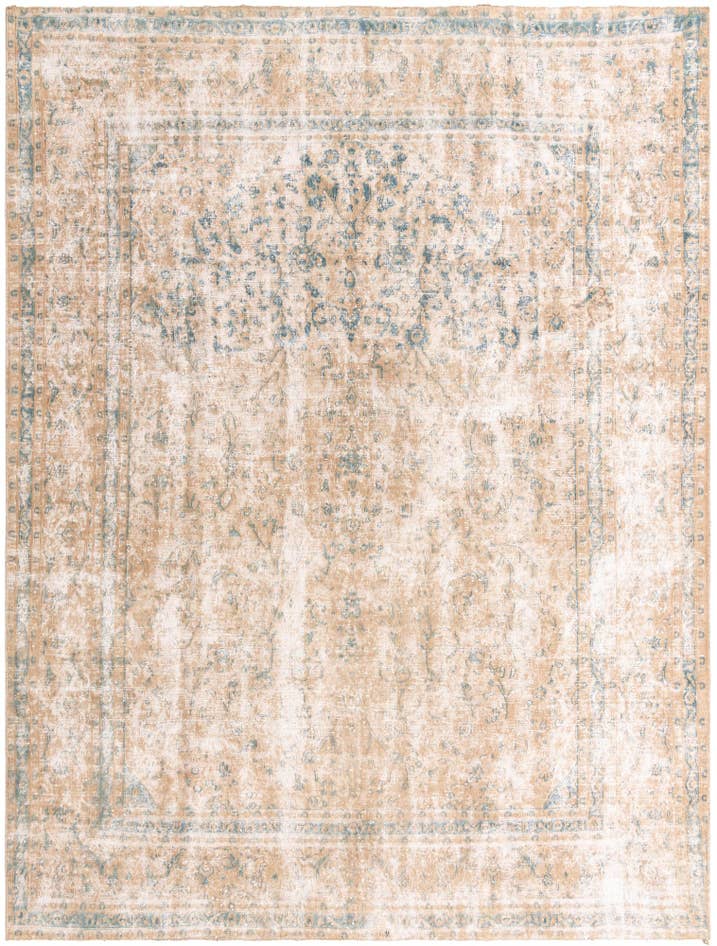 Detail image of 9' 3 x 12' 3 Hand Knotted Ultra Vintage Persian Wool Rug