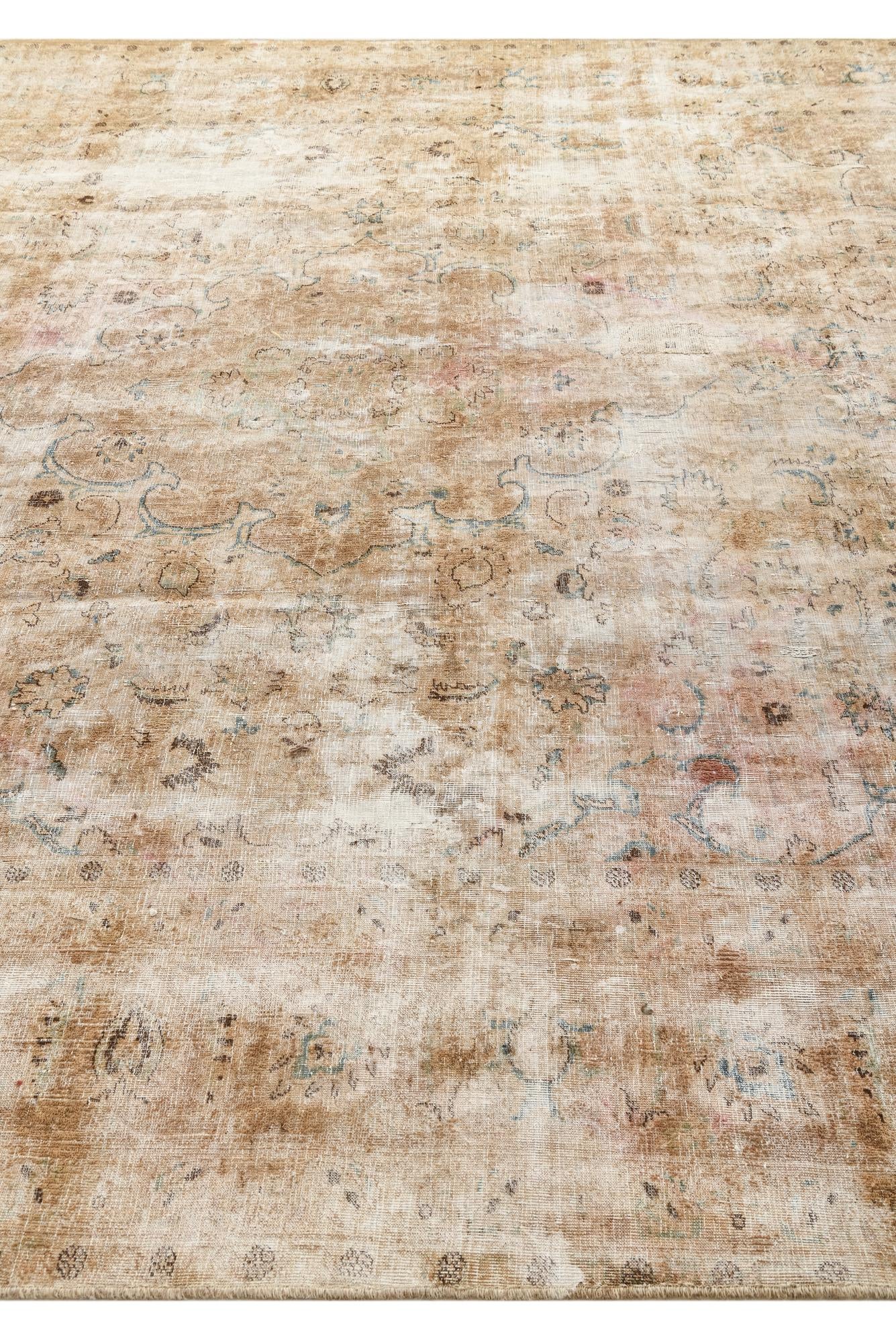 9' 5 x 11' 5 Hand Knotted Ultra Vintage Persian Wool Rug